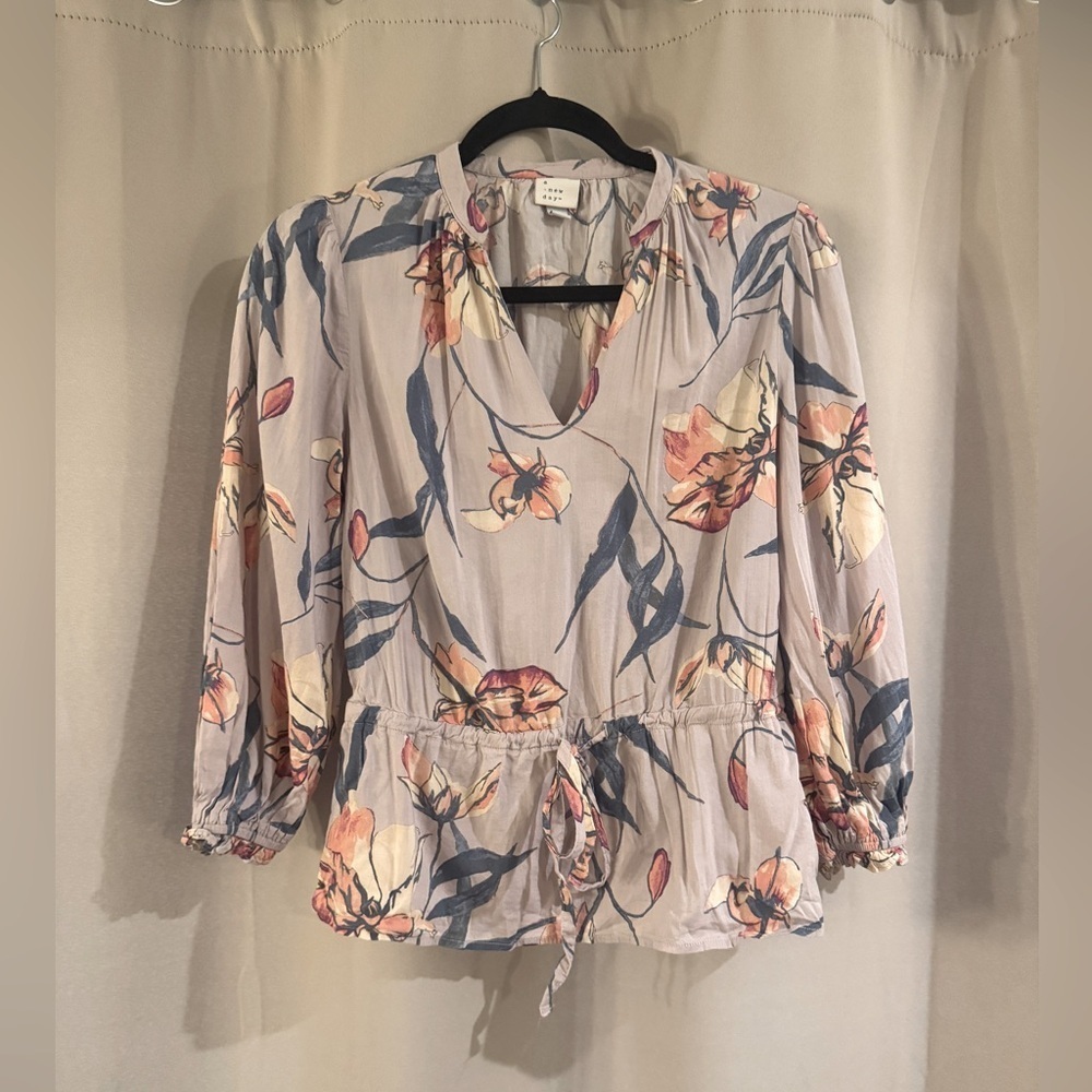 A New Day Floral Print Women's Top